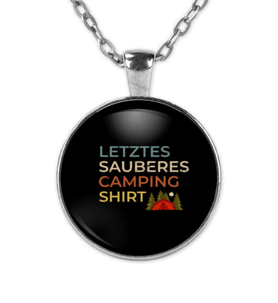 Letztes sauberes Camping Shirt - Halskette mit Anhänger camping Silber