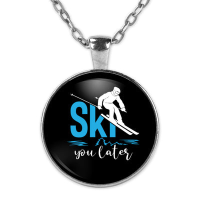 Ski you later - (S.K) - Halskette mit Anhänger klettern Silber
