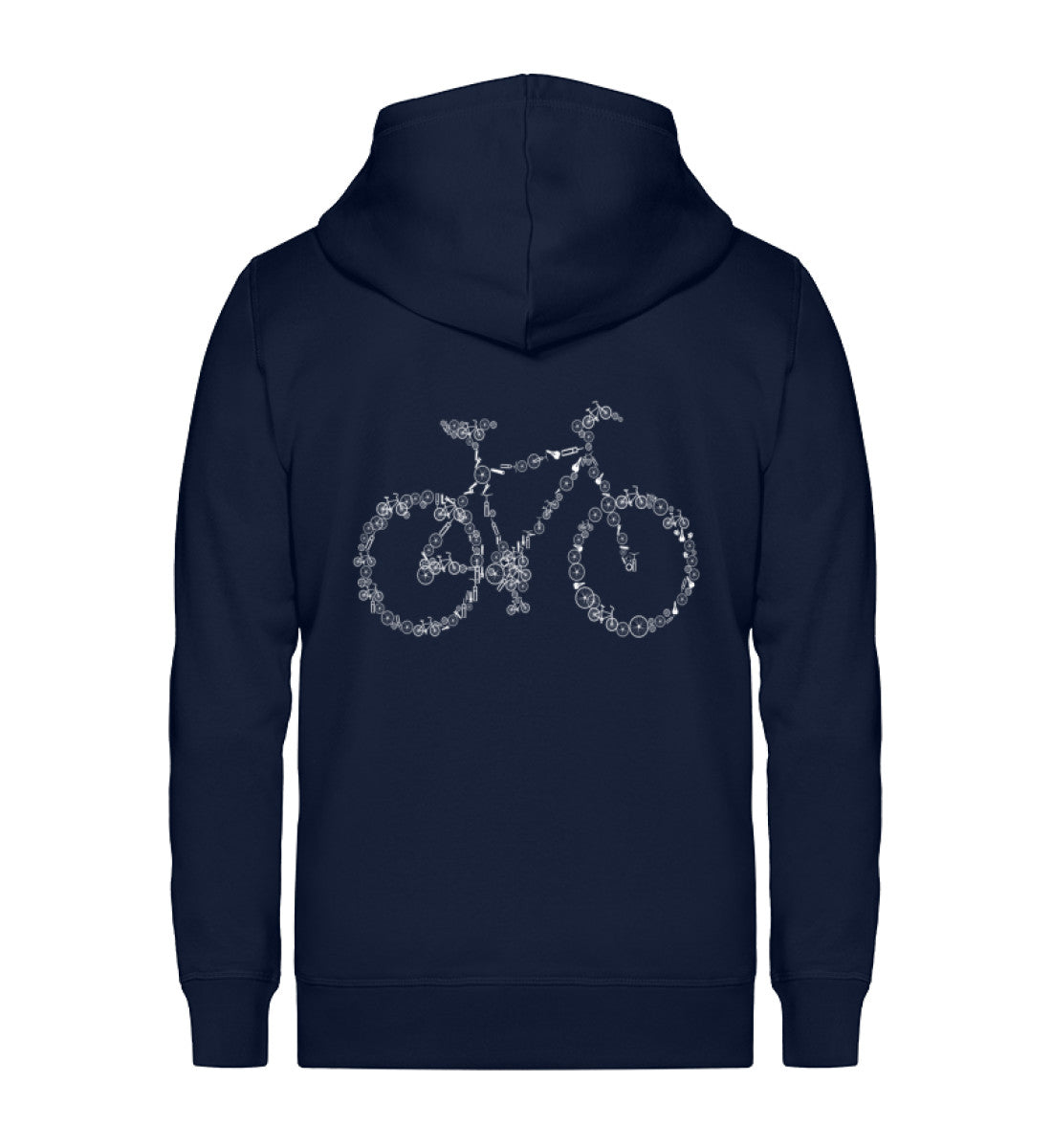 Fahrrad Kollektiv - Unisex Premium Organic Sweatjacke fahrrad mountainbike Navyblau