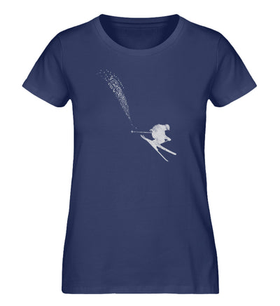 Rennskier - Damen Organic T-Shirt ski Navyblau