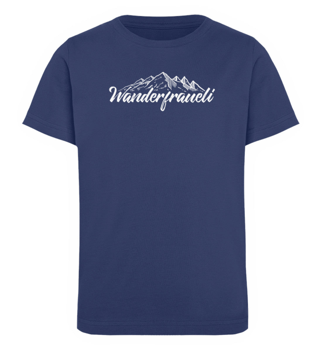 Wanderfraueli - Kinder Premium Organic T-Shirt Navyblau