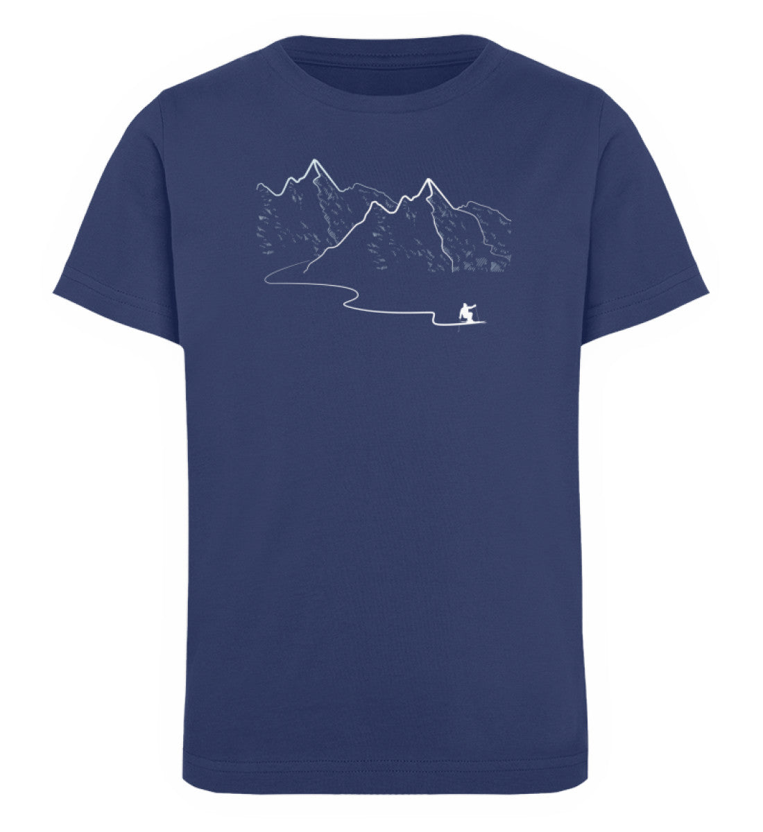 Schifahren - Kinder Premium Organic T-Shirt ski Navyblau