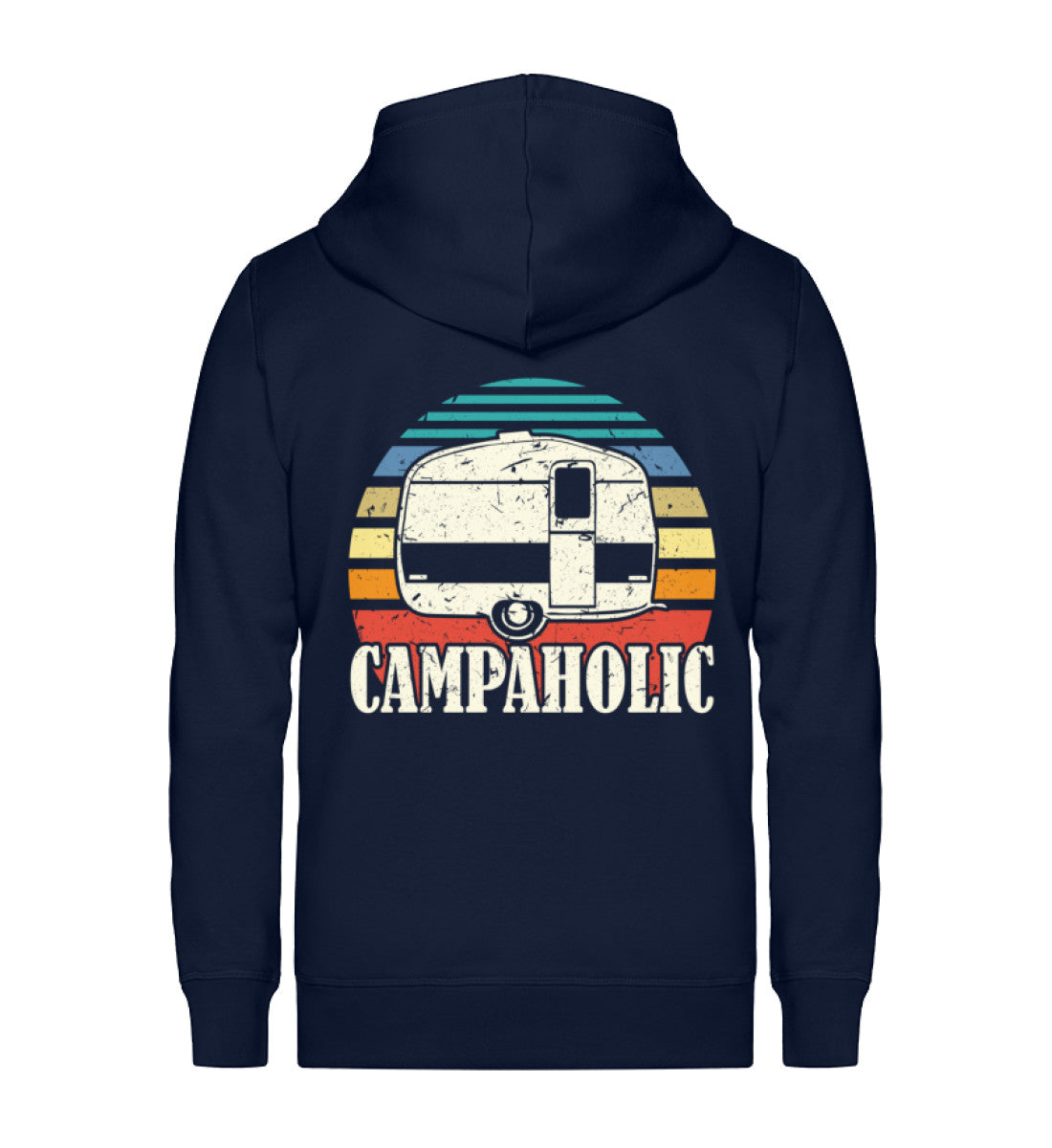 Campaholic - Unisex Premium Organic Sweatjacke camping Navyblau