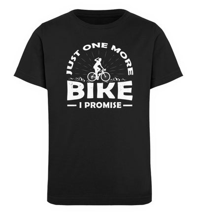 Just one more bike, i promise - Kinder Premium Organic T-Shirt fahrrad Schwarz