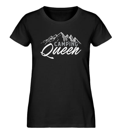 Camping Queen - Damen Organic T-Shirt camping Schwarz