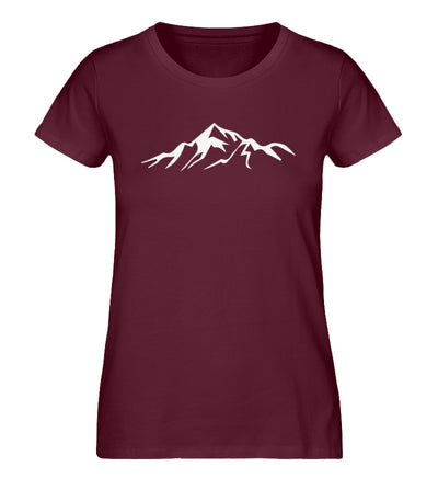 Gebirge - Damen Organic T-Shirt berge Weinrot