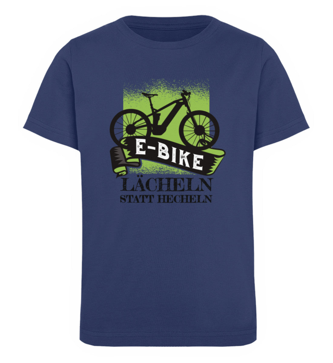 E-Bike - Lächeln statt hecheln - Kinder Premium Organic T-Shirt e-bike Navyblau