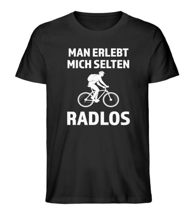 Man erlebt mich selten radlos - Herren Organic T-Shirt fahrrad mountainbike Schwarz