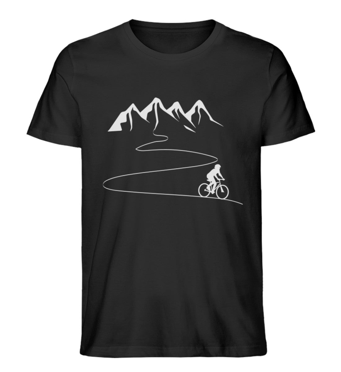 Bergab Mountainbiken - Herren Organic T-Shirt mountainbike Schwarz
