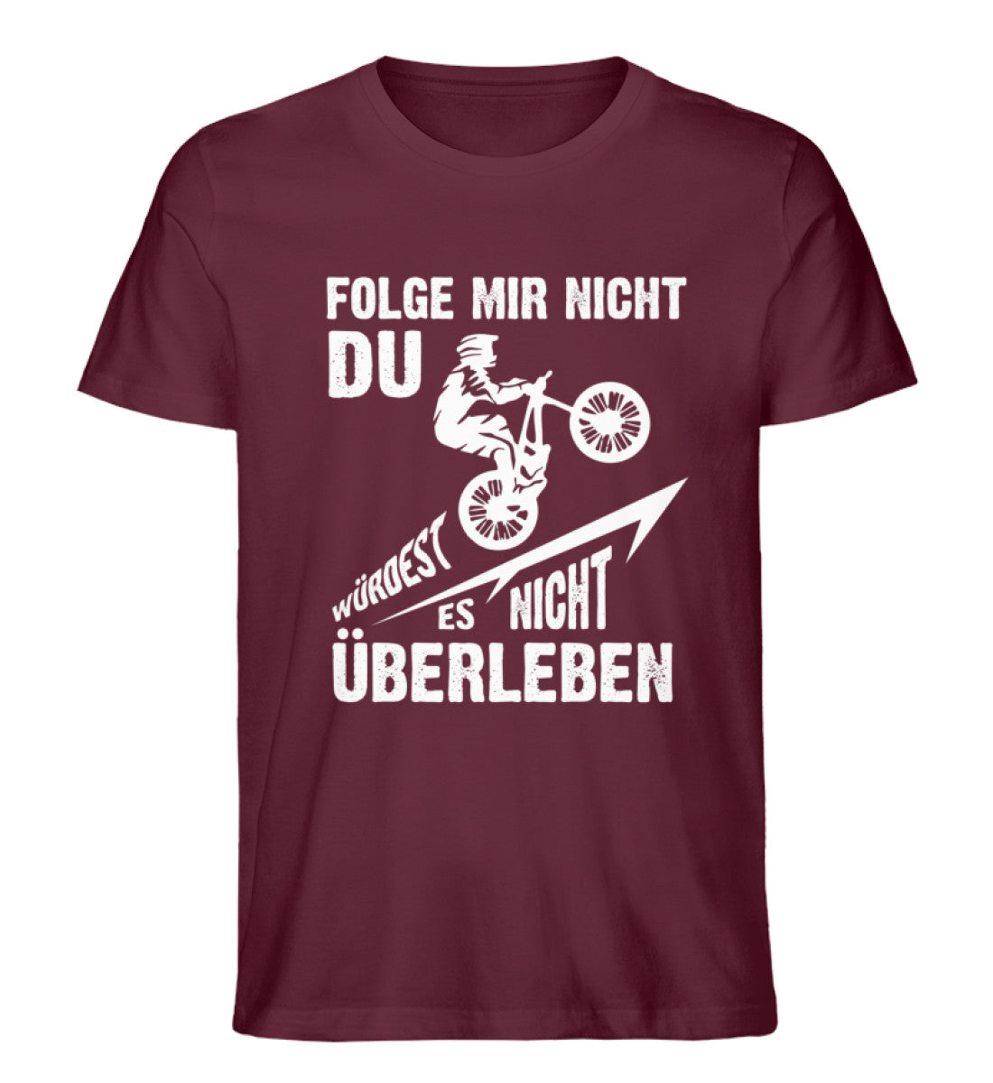 Folge Mir Nicht - Herren Premium Organic T-Shirt mountainbike Weinrot