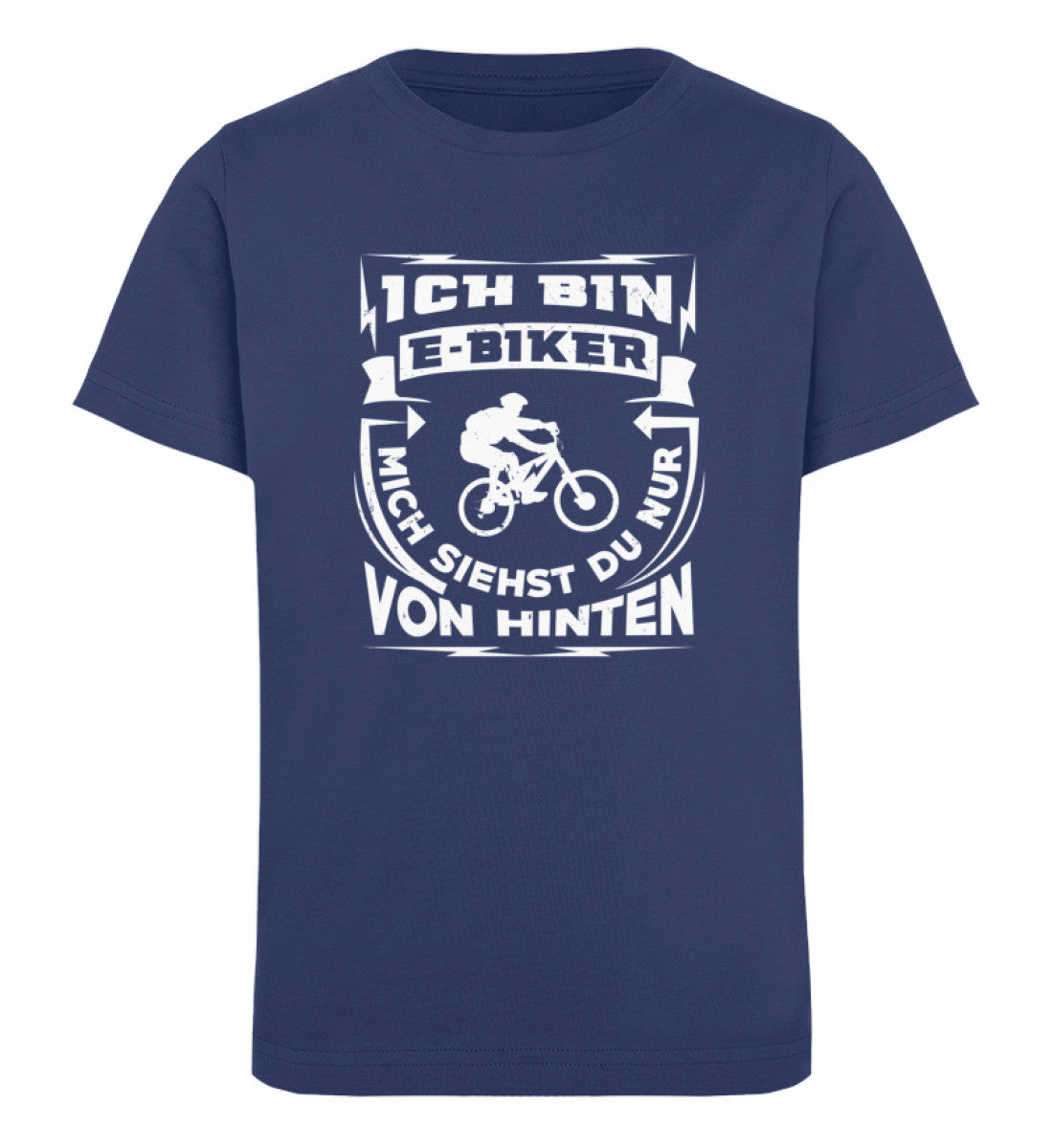 Bin ein E-BIker - Siehst mich von hinten - Kinder Premium Organic T-Shirt e-bike Navyblau