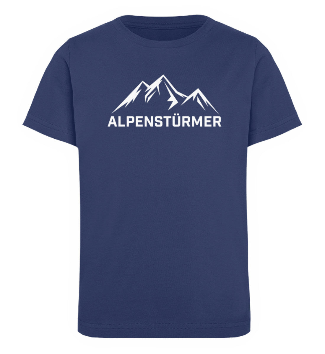 Alpenstürmer - Kinder Premium Organic T-Shirt berge wandern Navyblau