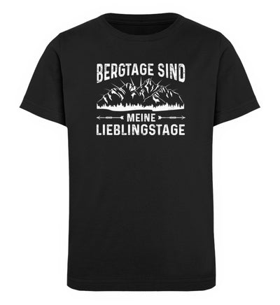 Bergtage - Lieblingstage - Kinder Premium Organic T-Shirt berge wandern Schwarz