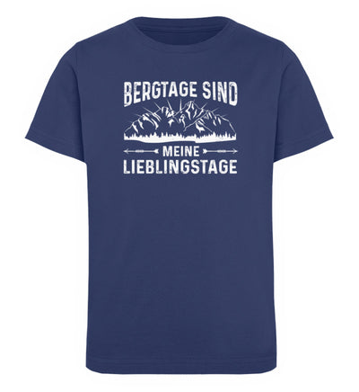 Bergtage - Lieblingstage - Kinder Premium Organic T-Shirt berge wandern Navyblau