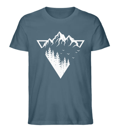 Berge - Geometrisch - Herren Premium Organic T-Shirt berge camping wandern Stargazer
