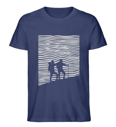 Wandern Abstrakt - Herren Organic T-Shirt wandern Navyblau
