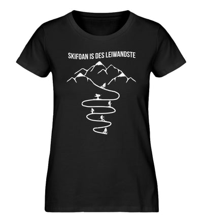 Skifoan is des leiwandste - Damen Organic T-Shirt ski Schwarz