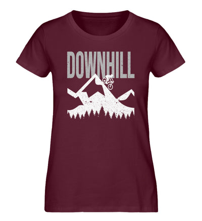 Downhill MTB - Damen Organic T-Shirt mountainbike Weinrot