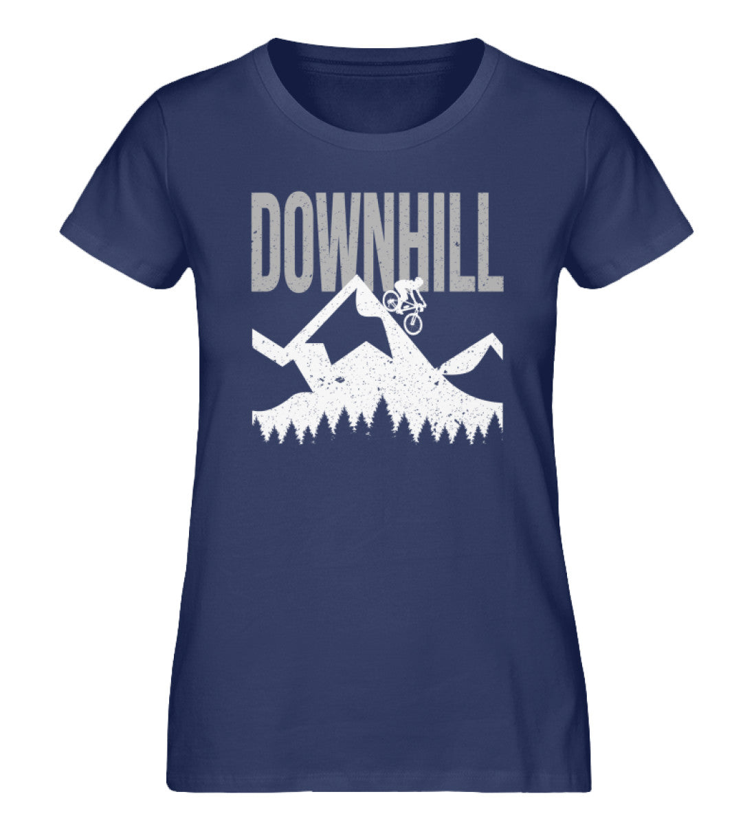 Downhill MTB - Damen Organic T-Shirt mountainbike Navyblau