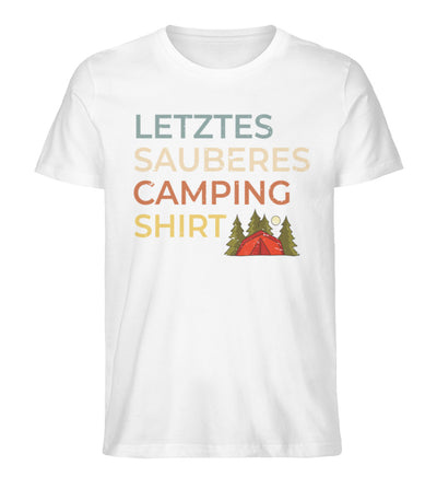 Letztes sauberes Camping Shirt - Herren Organic T-Shirt' camping Weiß