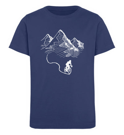 Bergbiker - Kinder Premium Organic T-Shirt mountainbike Navyblau