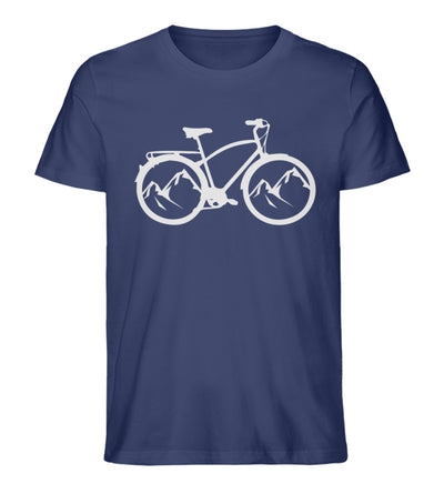 Bergräder - Herren Organic T-Shirt fahrrad mountainbike Navyblau