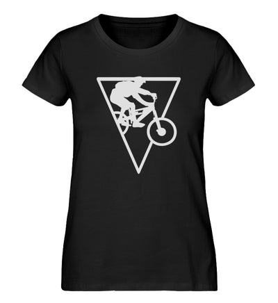 Mountainbiker Geometrisch - Damen Organic T-Shirt mountainbike Schwarz