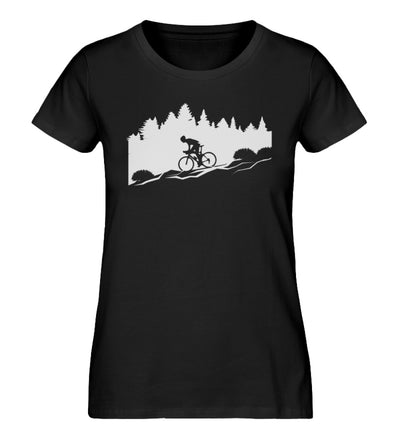 Downhill Bikerin - Damen Organic T-Shirt mountainbike Schwarz