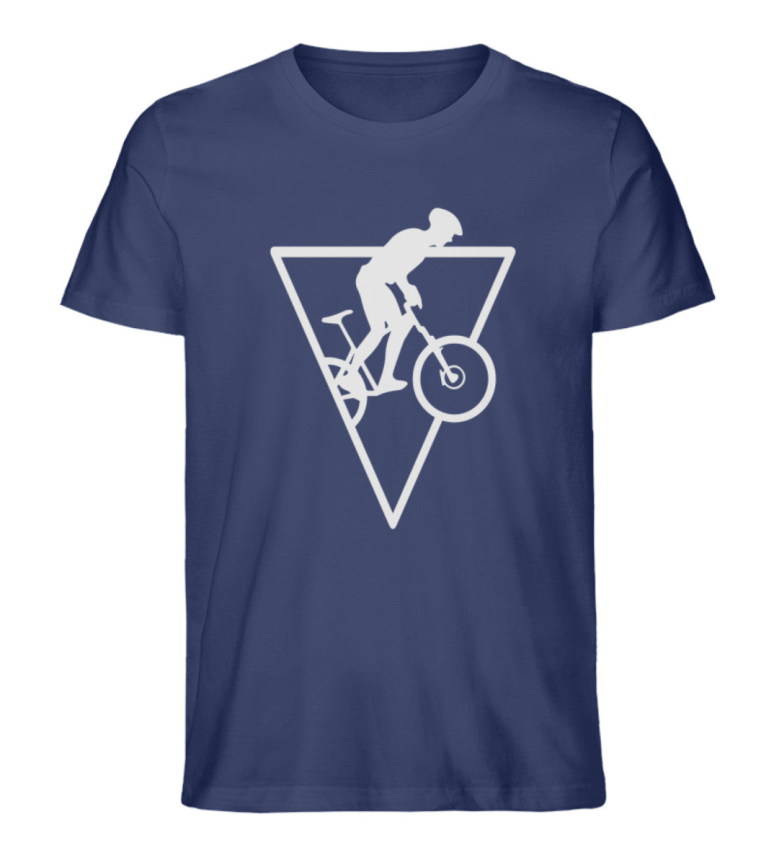 Radfahrer Geometrisch - Herren Organic T-Shirt fahrrad Navyblau