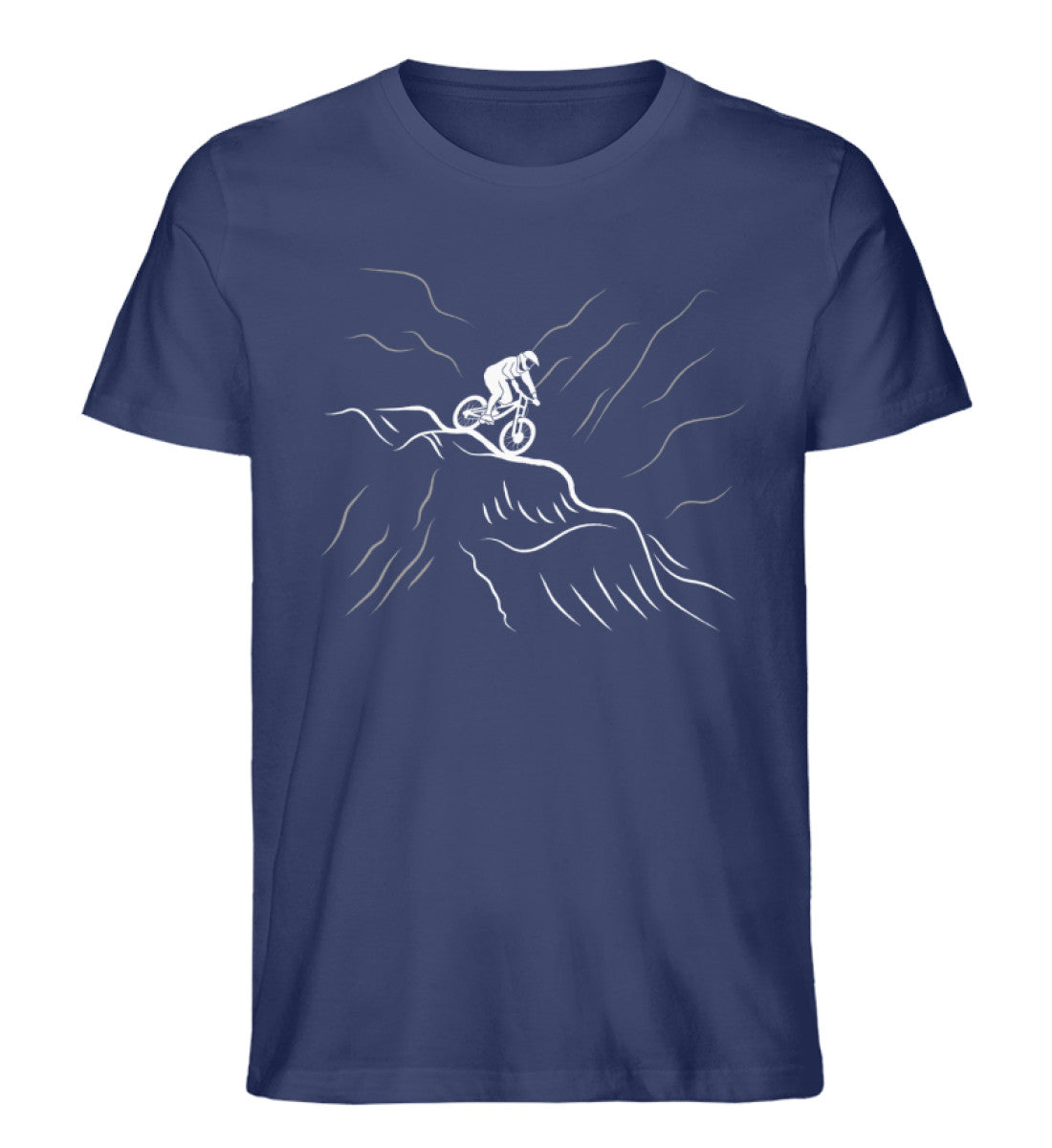 Downhill Mountainbike - Herren Organic T-Shirt mountainbike Navyblau