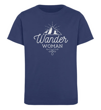Wander Woman - Kinder Premium Organic T-Shirt Navyblau