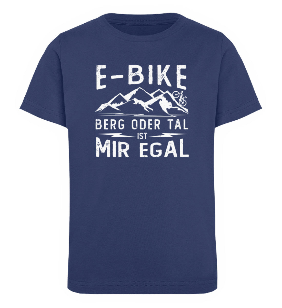 E-Bike - Berg oder Tal ist mir egal - Kinder Premium Organic T-Shirt e-bike Navyblau