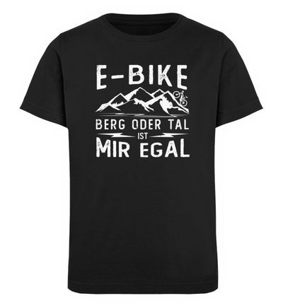 E-Bike - Berg oder Tal ist mir egal - Kinder Premium Organic T-Shirt e-bike Schwarz