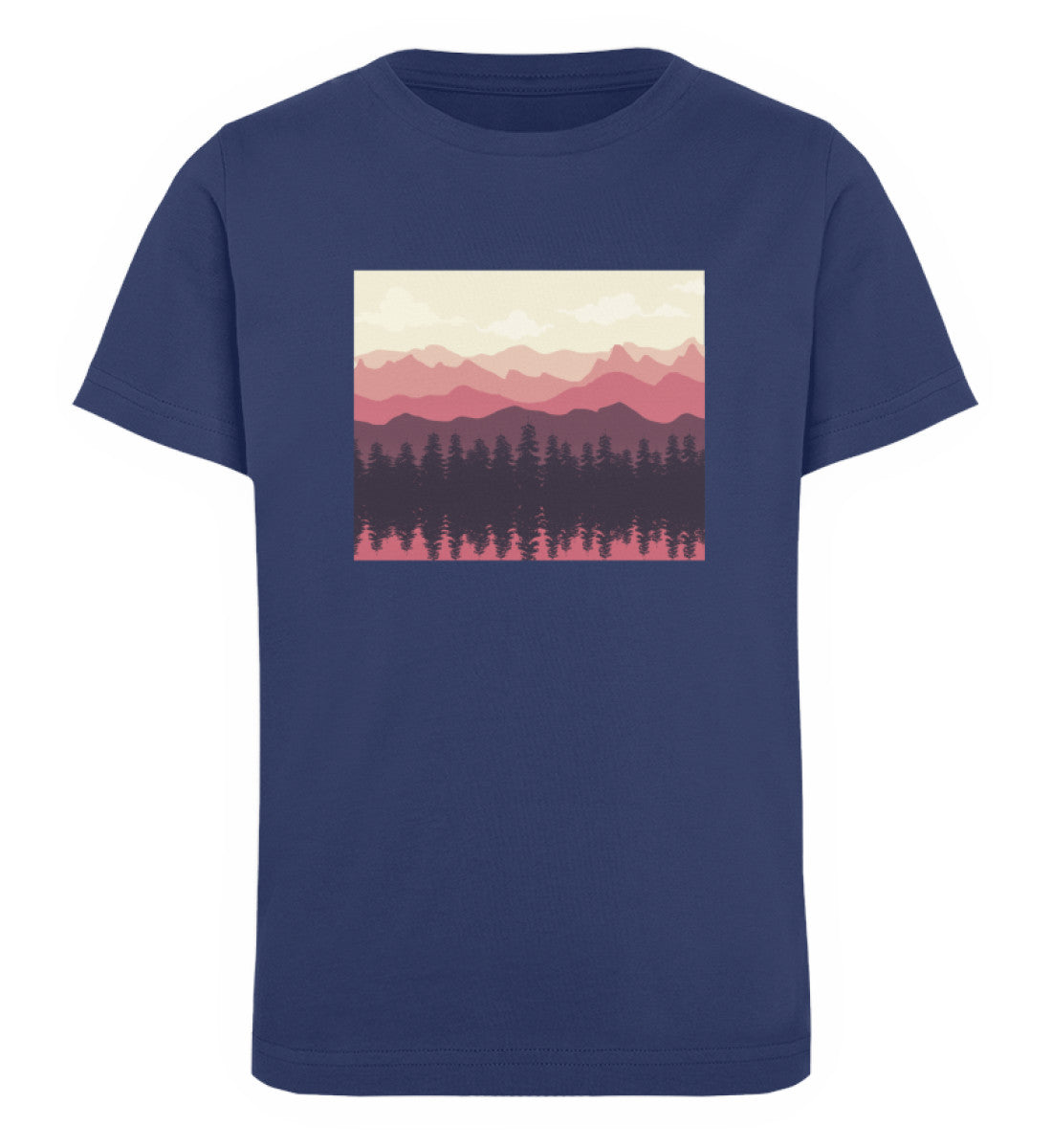 Berglandschaft - Kinder Premium Organic T-Shirt berge Navyblau