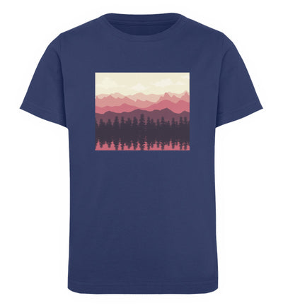 Berglandschaft - Kinder Premium Organic T-Shirt berge Navyblau