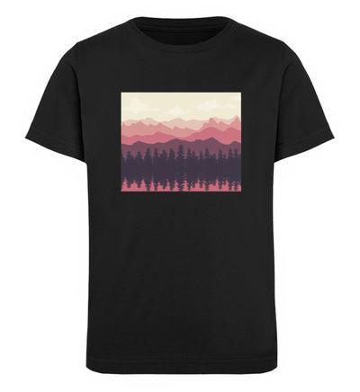 Berglandschaft - Kinder Premium Organic T-Shirt berge Schwarz