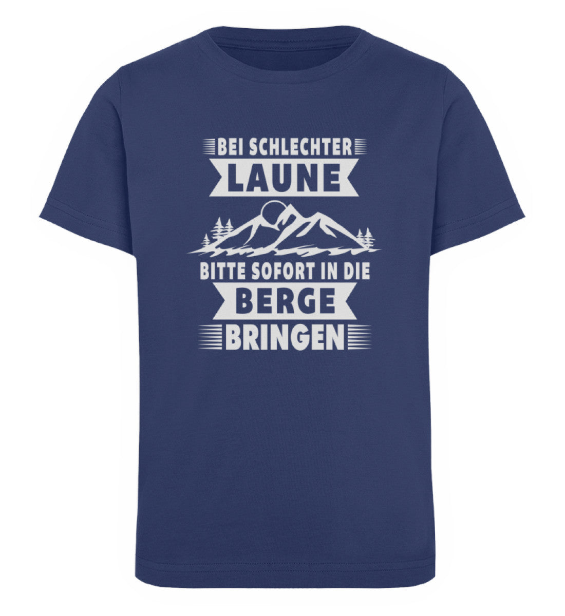 Bitte sofort in die Berge bringen - Kinder Premium Organic T-Shirt berge wandern Navyblau