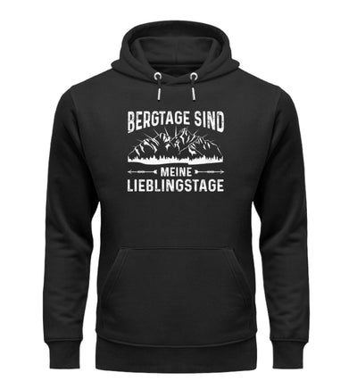 Bergtage - Lieblingstage - Unisex Premium Organic Hoodie berge wandern Schwarz
