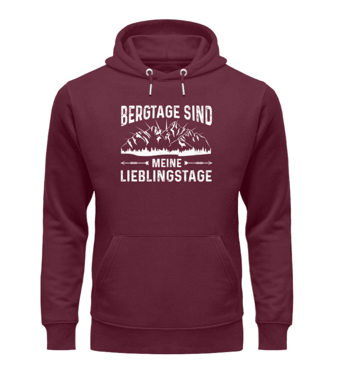Bergtage - Lieblingstage - Unisex Premium Organic Hoodie berge wandern Weinrot