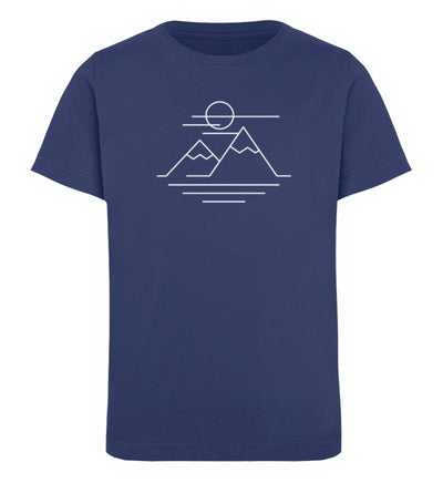 Bergbegeistert - Kinder Premium Organic T-Shirt berge Navyblau