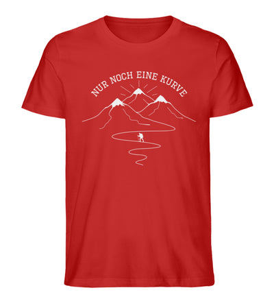 Nur noch eine Kurve - Herren Organic T-Shirt' berge wandern Rot