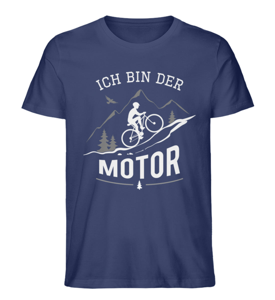 Ich bin der Motor - Herren Organic T-Shirt' mountainbike Navyblau