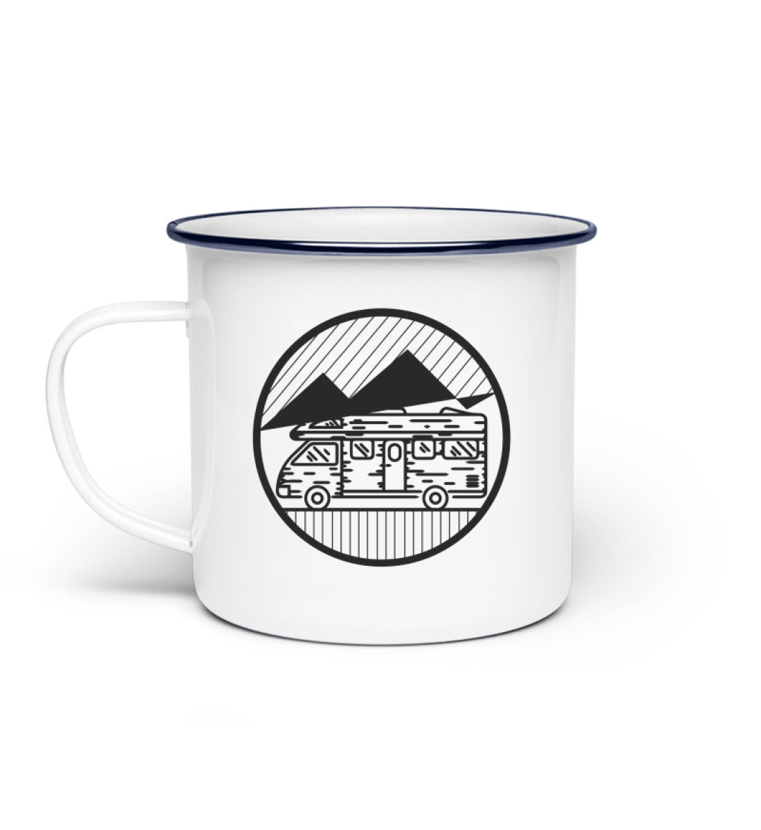 Wohnmobil - Emaille Tasse camping