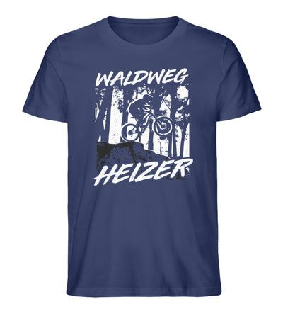 Waldweg Heizer - (F.W) - Herren Organic T-Shirt fahrrad wandern Navyblau