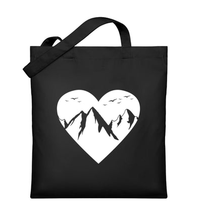 Herz für Berge - Organic Einkaufstasche berge Schwarz