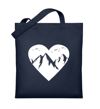 Herz für Berge - Organic Einkaufstasche berge Navyblau