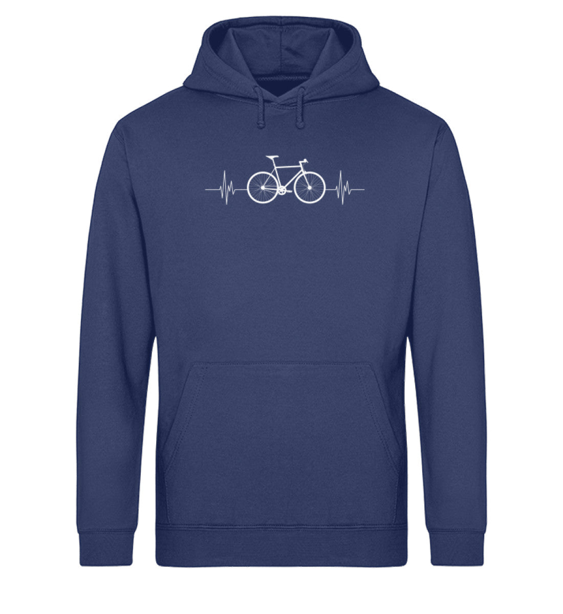 Fahrrad Herzschlag - Unisex Organic Hoodie fahrrad mountainbike Navyblau