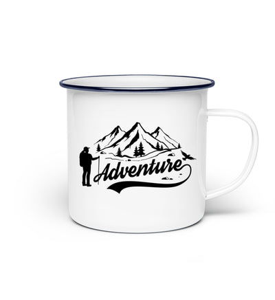 Adventure - Emaille Tasse berge camping wandern