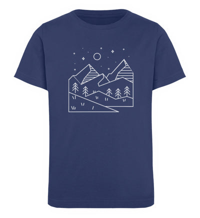 Bergtraum - Kinder Premium Organic T-Shirt berge Navyblau