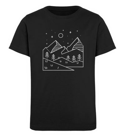 Bergtraum - Kinder Premium Organic T-Shirt berge Schwarz